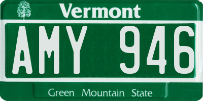 VT license plate AMY946