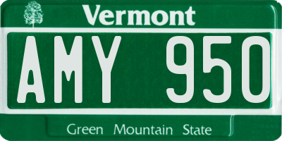 VT license plate AMY950