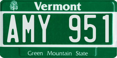 VT license plate AMY951