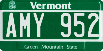 VT license plate AMY952