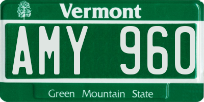 VT license plate AMY960
