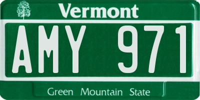 VT license plate AMY971