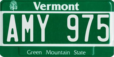 VT license plate AMY975