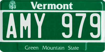 VT license plate AMY979