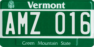 VT license plate AMZ016