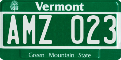 VT license plate AMZ023