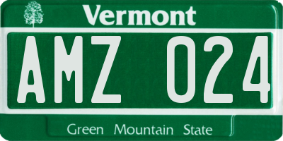 VT license plate AMZ024