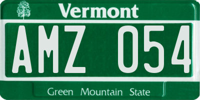 VT license plate AMZ054