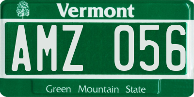 VT license plate AMZ056