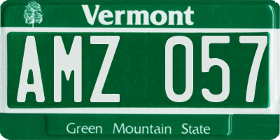 VT license plate AMZ057