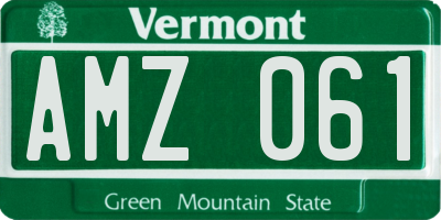 VT license plate AMZ061