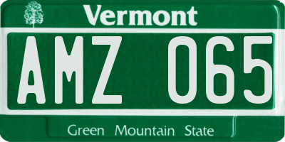 VT license plate AMZ065