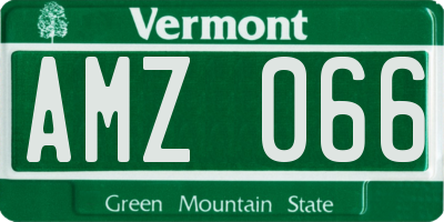 VT license plate AMZ066