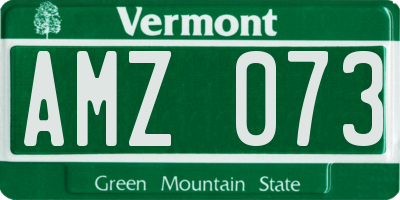 VT license plate AMZ073