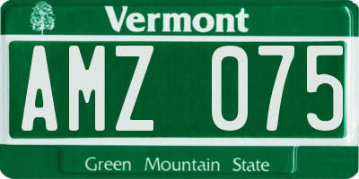 VT license plate AMZ075