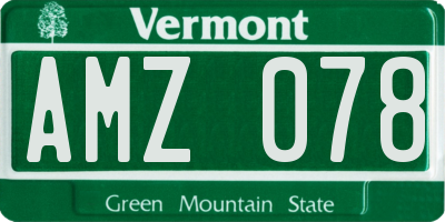 VT license plate AMZ078