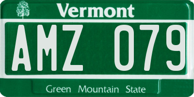 VT license plate AMZ079