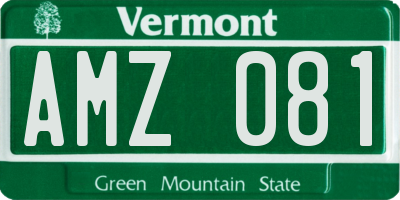 VT license plate AMZ081