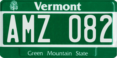 VT license plate AMZ082