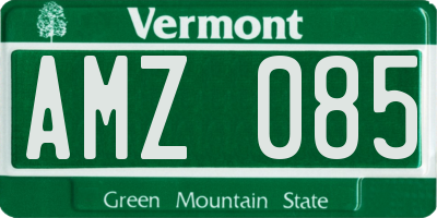 VT license plate AMZ085