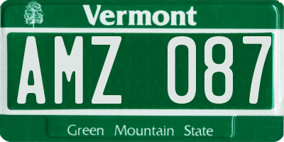 VT license plate AMZ087