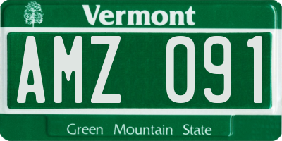 VT license plate AMZ091