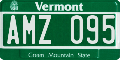 VT license plate AMZ095