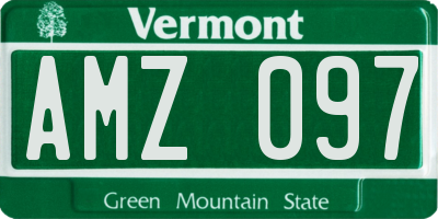 VT license plate AMZ097