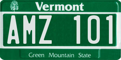 VT license plate AMZ101