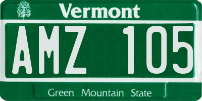 VT license plate AMZ105
