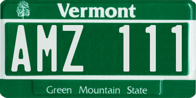 VT license plate AMZ111