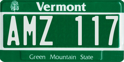 VT license plate AMZ117