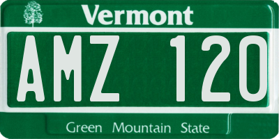 VT license plate AMZ120