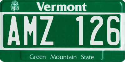VT license plate AMZ126