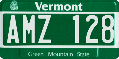 VT license plate AMZ128