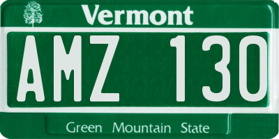 VT license plate AMZ130