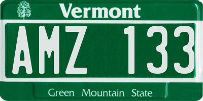 VT license plate AMZ133