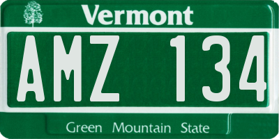 VT license plate AMZ134