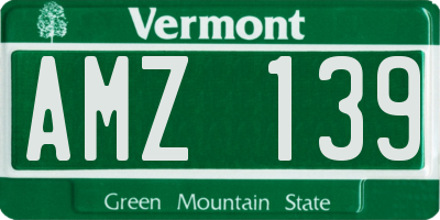 VT license plate AMZ139