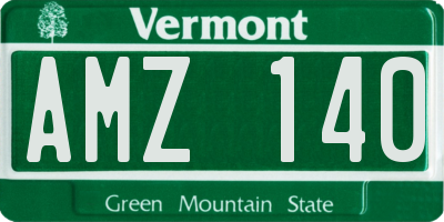 VT license plate AMZ140