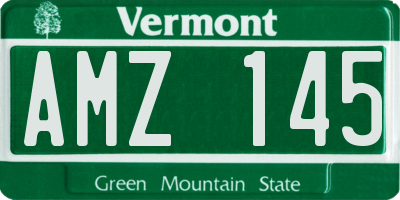 VT license plate AMZ145