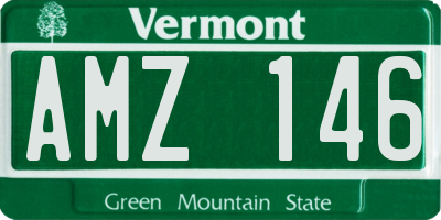 VT license plate AMZ146