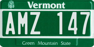 VT license plate AMZ147