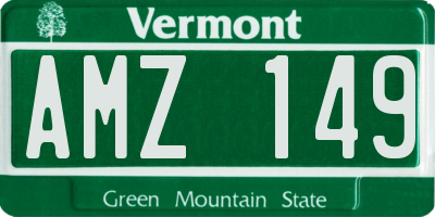 VT license plate AMZ149