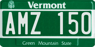 VT license plate AMZ150
