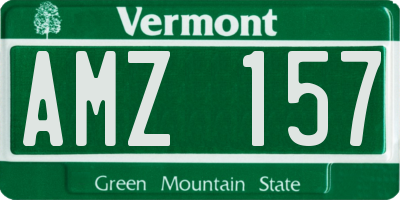 VT license plate AMZ157