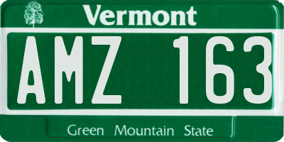 VT license plate AMZ163