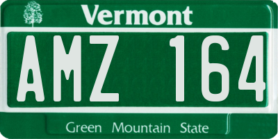 VT license plate AMZ164