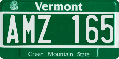 VT license plate AMZ165