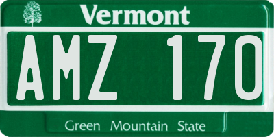 VT license plate AMZ170